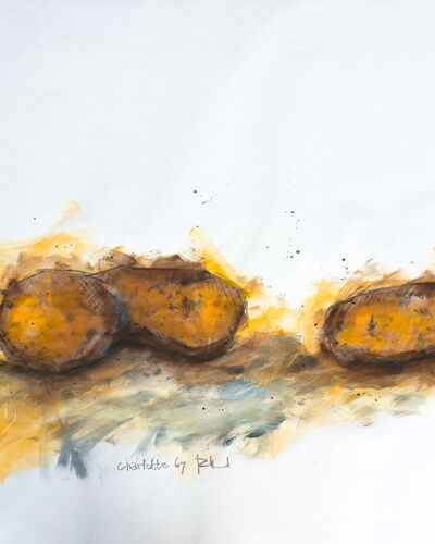 CHARLOTTE 67 | 80x100cm | inkt, acryl, potlood op papier | €195,-