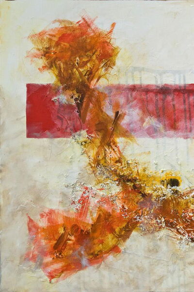 KRAKBOEMKNAL | 3X 120X150cm | acryl, medium, bosgrond en mos op linnen | € 2.950