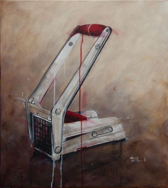 TOMADO PATATES-FRITES SNIJDER VERCHROOMD NO T1420-343 | 70x80 cm | acryl op linnen | € 1.750,-
