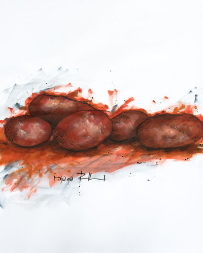 RAJA 98 | 80x100cm | inkt, acryl, potlood op papier | €195,-