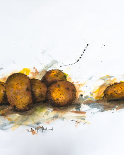 NICOLA 27 | 80x100cm | inkt, acryl, potlood op papier | €195,-