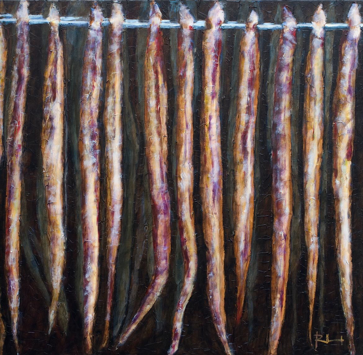 HEEL VEEL PALING | acryl en medium op linnen | 120x120cm | verkocht
