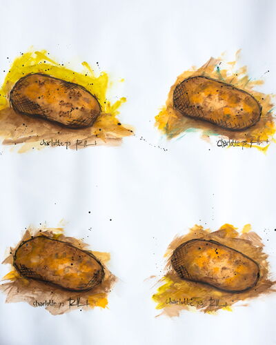 CHARLOTTE 73 | 80x100cm | inkt, acryl, potlood op papier | €195,-