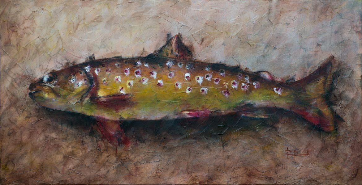 BEEKFOREL 24CM | acryl op linnen | 120x60cm | € 1.650,-