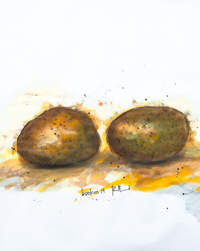 BONKEN 14 | 80x100cm | inkt, acryl, potlood op papier | €195,-